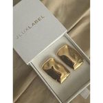 Gold JLUXLABEL Logo Earrings Photo 1