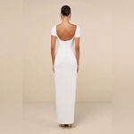 Lulus Magnificent Impression White Square Neck Short Sleeve Maxi Dress Size M Size M Photo 9