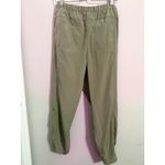 Chico's  Olive Green Wide Leg Pants Womens Size 1 Bow Detail Elastic Waist Photo 3