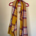 Old Navy yellow purple plaid scarf one size Winter Fall Photo 1