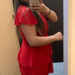 Red Short Sleeve Dress Photo 1