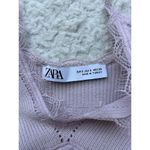 ZARA  Dusky Purple Knit Eyelet Trim Dress Size Small Photo 8