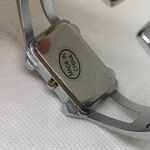 Women silver tone cuff bangle bracelet watch 20mm rhinestones 6.5” running Photo 6