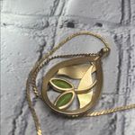 Whiting & Davis Vintage  Pendant Gold Tone Leaf and Gold Tone Chain Necklace Photo 7