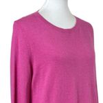 Talbots Sweater Ruffle Flared Sleeve Scoop Neck Hot Pink Women’s Size Large Photo 5