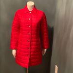 Lands' End Lands’ End Primaloft Scarlet Cherry Red Snapfront Puffer Jacket 4 Photo 2