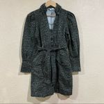 Marissa Webb Collective mera green leopard distressed denim dress Size 2 Photo 7
