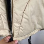 Avec Les Filles  Tan Hooded Puffer Jacket with Sherpa Lining Photo 6