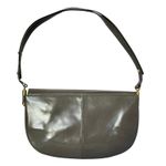NWT Vintage Rodo Gray Leather Accordion Shoulder Bag Photo 2