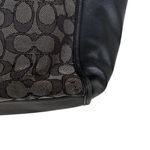 Coach  Turnlock Signature Jacquard Monogram Black Gray Tote Photo 1
