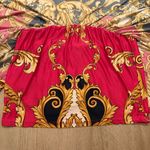 Y2K Baroque Print Off Shoulder Crop Top Boho Renaissance Style S/Chico USA Made Pink Photo 2