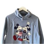 Disney  Women's Blue Cowl Neck Mickey Long Sleeves Cozy Warm Sweatshirt SZ M Photo 4