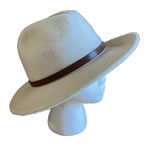 Free People  Cream 100%‎ Wool Felt Wide Brim Western Boho Hat One Size Photo 0