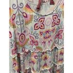 Matilda Jane Breathe Deeply Floral Ruffle Tunic Tank Top Mini Dress Size Medium Photo 1