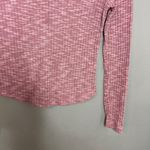 Free People  Ribbed Long Sleeve Top Size S Pink Stretchy Fitted Lightweight‎ Photo 3