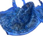 Whimsy + Row Whimsy Blue Floral‎ Lace Underwire Adjustable Strap Full Coverage Bra 36DDD Photo 1