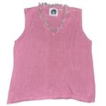 VTG Storybook Knits Pastel Striped Cardigan & Vest Y2K Cottagecore Knit Sweater Pink Size L Photo 5