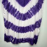 Women's Tie Dye Heart Print Artsy Pullover Tunic Beach Dress Size Medium Purple Photo 7