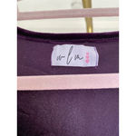 Purple Velvet Mini Dress Long Sleeve Ruched Quiet Luxury S W L A Photo 3