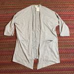 NEW DONNI GREY SANDWASH RIBBED CARDIGAN SWEATER COVER UP Gray Size undefined Photo 0