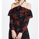 Cupcakes & Cashmere Black Red Floral Halter Dress Small Black Photo 0