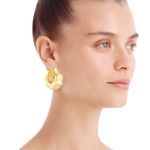 J.Crew Lightweight sculpted hoop earrings in Burnished Gold BN309 Photo 1