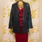 NWOT Faux leather Black Women's Blazer size S Photo 3