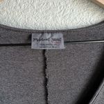 Michael Stars 🩶✨ Gray The Original Tee V-neck Babydoll Long Sleeve Top Photo 3