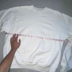 Women’s House Of Ph8 Basic Oversized Cream Crewneck Sweatshirt Sz Xs White Photo 2