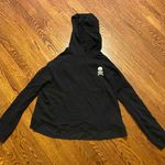 SoulCycle  Black Terry Cloth Open Back Hoodie Photo 0