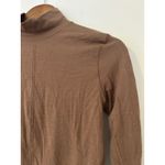 Athleta  GAP Ascent Seamless Turtleneck Mock Soft Merino Wool S Rustic Beige Tan Photo 4