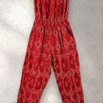 Anthropologie Beachgold Bali Jumper Red Women’s XXS Pockets Bohemian Lightweight Photo 0