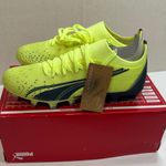 Puma  Neon Yellow and Black Soccer Cleats Photo 4