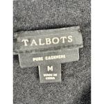 Talbots  Women 100% Cashmere Sweater Crewneck Size‎ Medium Black Preppy Holiday Photo 7