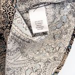 Croft & Barrow Y2K Womens Dress Size 6P Black Blue Stretch Paisley Babydoll Boho Photo 4