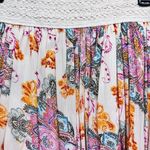 Floral Paisley Boho Ankle Length Crepe Overlay Hippie Boho Skirt by Gypsy Blu Size M Photo 4