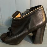 Coach Black Leather Open-Toe Ankle Boots | Size 7 Photo 3