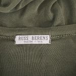Russ Berens Shirt Women XS Olive Green Basic Layering Neutral Minimalist Vintage Photo 4