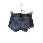 American Eagle  Blue Cuffed 360 Super Stretch Denim Jean Shorts Women Sz 2 Photo 1