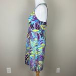 Title Nine Trouble Nimblene Dress 4 Multicolor Tropical Built In Bra Zip A-Line Photo 7