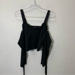 ZARA  Cold Shoulder Crop Top Lace Dress With Sleeves Photo 4