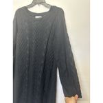 Jessica London  CHARCOAL LONG SLEEVE MIDI CABLE KNIT SWEATER DRESS SIZE 14/16 Photo 3