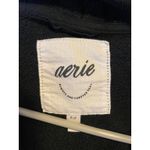 Aerie Black Button Front Cardigan Sweatshirt Casual Comfort Minimalist Soft Girl Photo 3