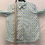 Croft & Barrow Geometric Button Up Shirt Green Large Photo 12