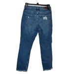 Hollister California Women Mom Jeans Curvy Hi-Rise Distressed Raw Hem Denim 26 Photo 9