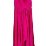 Mac Duggal 67835 Magenta Pink Taffeta Hi-Low Ruffle Cocktail Prom Gown Size 4 Photo 2
