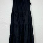 J.Crew Black Boho Tiered Maxi Dress Womens M Fall Peasant Classic Cotton Cottage Photo 0