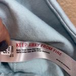 Free People NEW!  BEACH Josie X-Large Mini Dress Chic Ruffled Sleeves Light Blue Photo 13