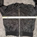 Free People  Bomber Jacket Full Zip Pockets Lightweight Black Large see‎ photos Photo 4