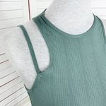 Lululemon  Double Strap Yoga Tank‎ Top Dark Forest Green 6 Ribbed Modal Silk Photo 4